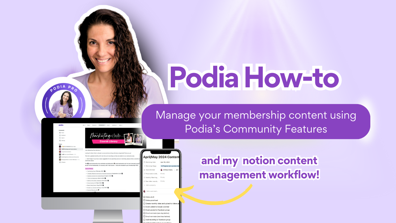 podia how to thumbnail Brittany Hardy podia memberships